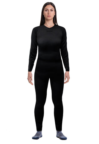 Conjunto Primera Capa HW Patagonia Spandex Mujer Negro talla L/XL