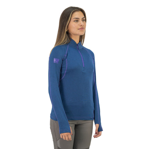 POLERA DRY FIT HW SPX MANGA LARGA MUJER DEEP BLUE