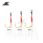 Anzuelo Asistente simple Shore Jigging Micro Assist JK MJS-L (5MM/65LBS) 4PCS