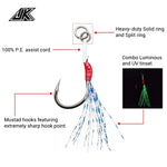 Anzuelo Asistente simple Shore Jigging Light Assist JK LAS-1B (4MM/50LBS) 4PCS