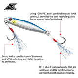 Anzuelo Asistente simple Shore Jigging Light Assist JK LAS-1B (4MM/50LBS) 4PCS