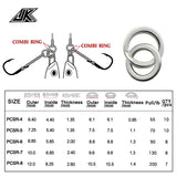 Power Combi JK Anillo solido+ Anillo dividido #5 (70lbs/31.7kg, pack 10uds)