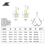 Anzuelo Asistente doble para slow jigging JK SJB25-3/0L (tamaño #3/0)