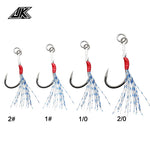 Anzuelo Asistente simple Shore Jigging Light Assist JK LAS-1B (4MM/50LBS) 4PCS
