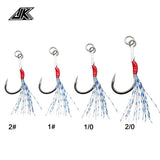 Anzuelo Asistente simple Shore Jigging Light Assist JK LAS-1B (4MM/50LBS) 4PCS