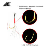 Anzuelo Asistente simple Shore Jigging Micro Assist JK MJS-L (5MM/65LBS) 4PCS