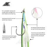Anzuelo Asistente simple Shore Jigging Light Assist JK LAS-1L (10MM/150LBS) 3PCS