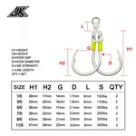Anzuelo Asistente doble POWER Assist Shore jigging JK PACJ-3/0L