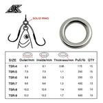 TSR Anillo Solido JK #5 7.5mm pull/250lb/113.3kg (15uds)