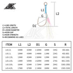 Anzuelo Asistente simple Shore Jigging Light Assist JK LAS-1L (10MM/150LBS) 3PCS