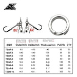 TSSR Anillo Dividido JK #7   10mm pull/130lb/58.9kg (15uds)