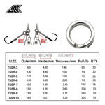 TSSR Anillo Dividido JK #6   8.85mm pull/90lb/40.8kg (20uds)