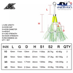 Anzuelo Asistente doble para slow jigging JK SJ-4/0L (tamaño #4/0)