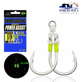 Anzuelo Asistente doble POWER Assist Shore jigging JK PACJ-1/0L
