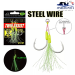 Anzuelo Asistente JK con núcleo de acero STLD-17L (8mm/13MM/50LBS) 2SET