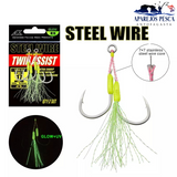 Anzuelo Asistente JK con núcleo de acero STLD-17L (8mm/13MM/50LBS) 2SET