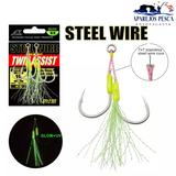 Anzuelo Asistente JK con núcleo de acero STLD-19L (10mm/53MM/50LBS) 2SET
