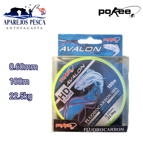 Monofilamento recubierto en flurocarbono, 0.60 (22.5kg) 100m.