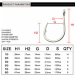 Anzuelo Jigging de pesca pesado JK HJ-2/0 (11pcs)